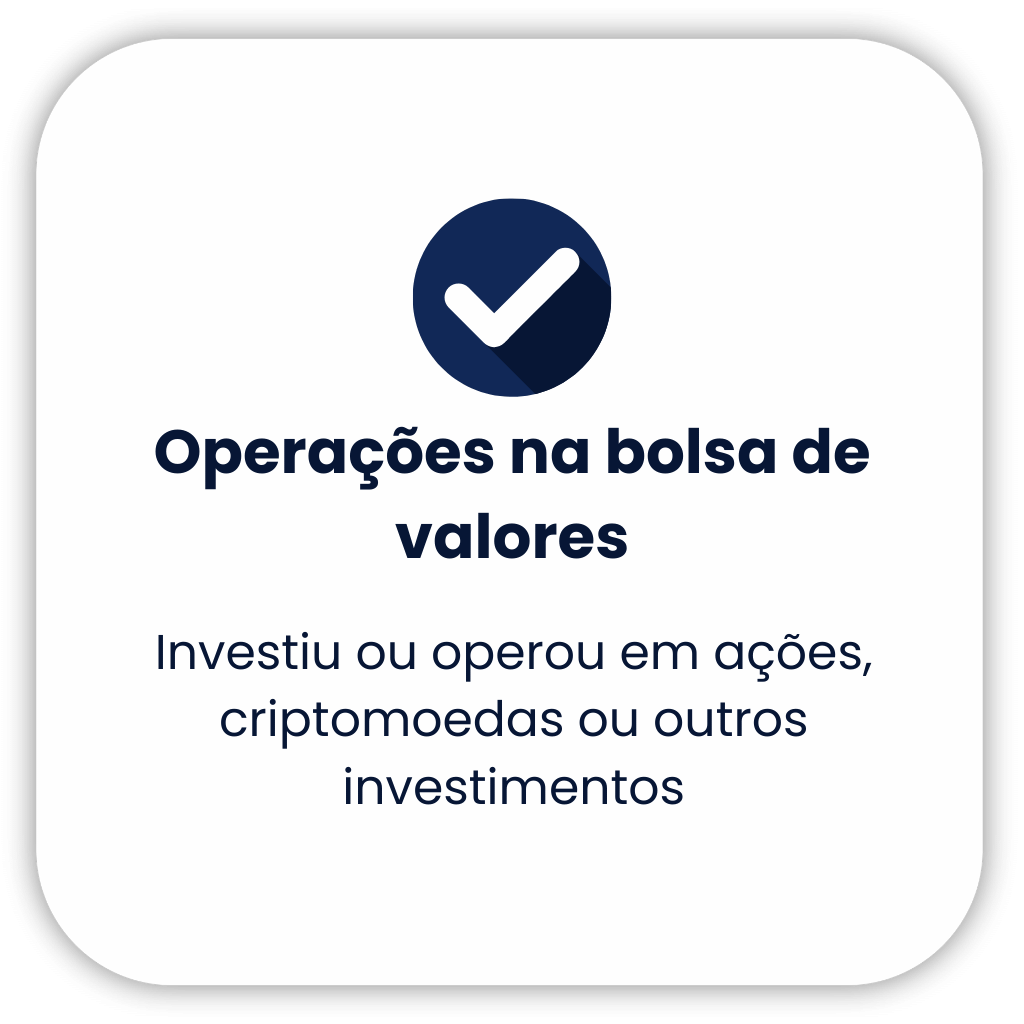 Opeações na bolsa de valores